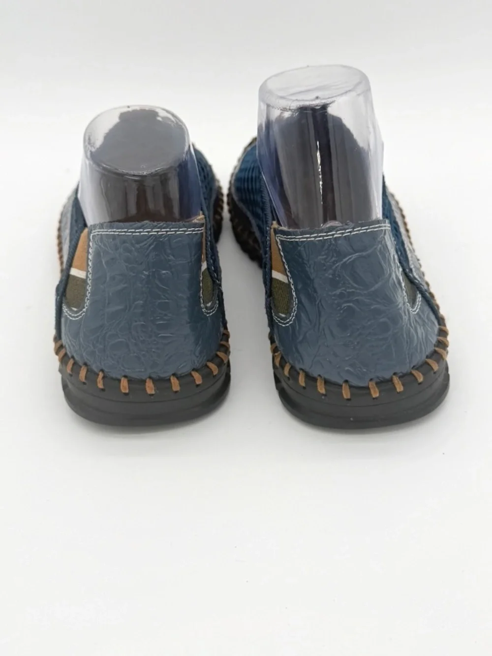 Clohoo Mens Mesh Slip On Loafers Blue Breathable Shoes Size 10 US 46 EU A9327